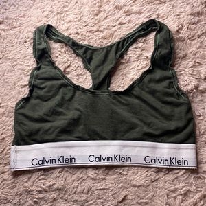 Green Calvin Klein bralette